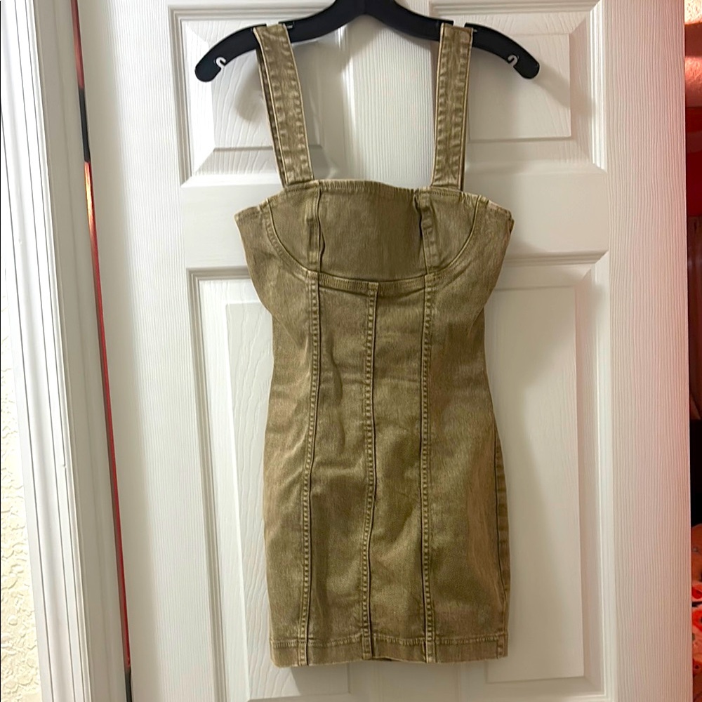 Forever 21 Khaki Green Mini Dress